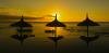 Sunset over the pool Récif Attitude, Mauritius