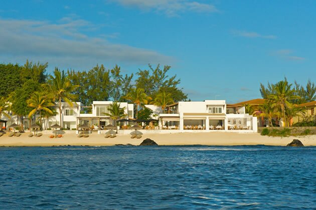 View from the sea Récif Attitude, Mauritius