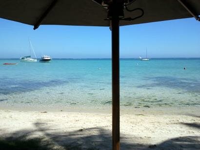 Beach and umbrella Villa Harmony Mauritius