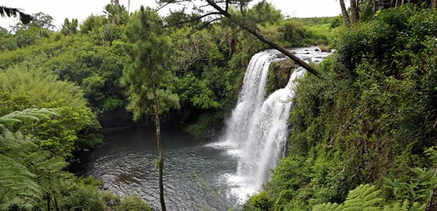 Waterfalls at Domaine des 7 Vall&eacute;es in Mauritius